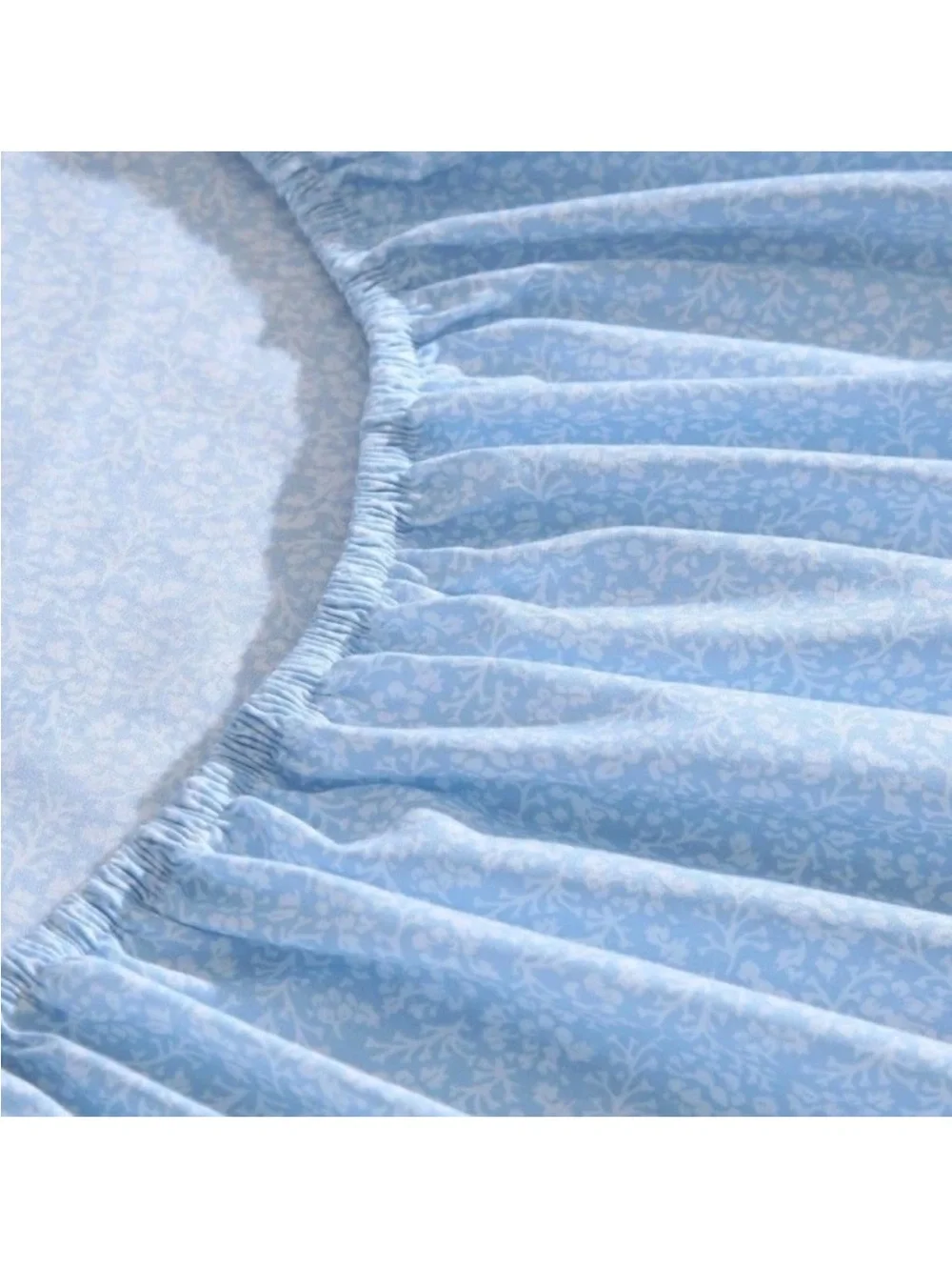 Laura Ashley KING Maeve Blue Floral 4Pc Sheet Set 100% Cotton Percale/Breathable